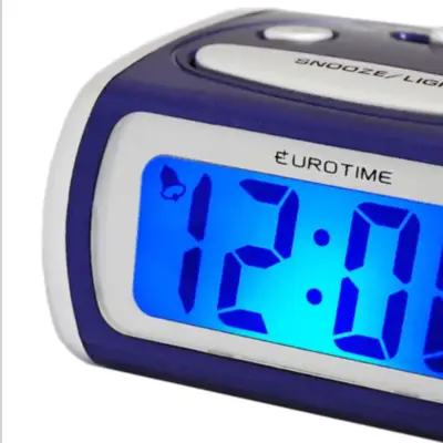 Vista lateral de Reloj Despertador Eurotime 1618 Azul