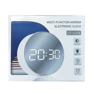 Detalles accesorios de Reloj Despertador Digital Led con espejo DT-6505