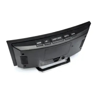 Vista lateral de Reloj Despertador Digital Led con espejo DT-6507