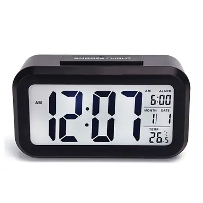 Reloj Despertador Con Fecha Y Temperatura Negro Dakot D-31