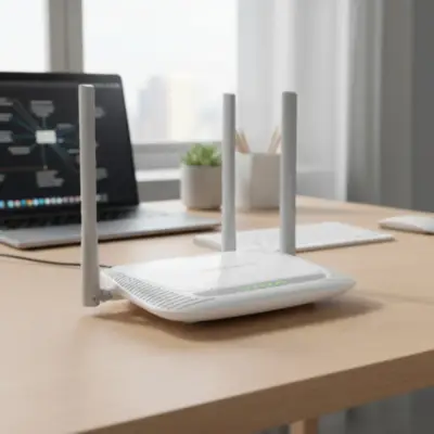 Detalles accesorios de Router Wifi 300Mbps 3Pto 4Ant Fija 5Dbi Mercusys MW325R