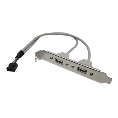 Vista lateral de Placa Slot Trasero Usb 2.0 Con 2 Salidas Conector X 1