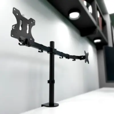 Detalles accesorios de Soporte Escritorio Monitorx2 Articulado Klip Xtreme Kpm-310