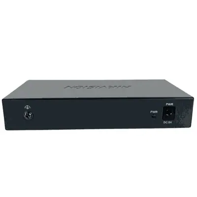 Vista lateral de Switch 8 Puertos Gigabit Hikvision DS-3E0508-O