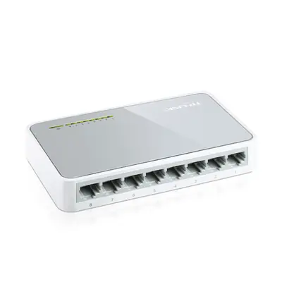 Vista lateral de Switch 8 Puertos 10/100 Tp-Link Tl-Sf1008D