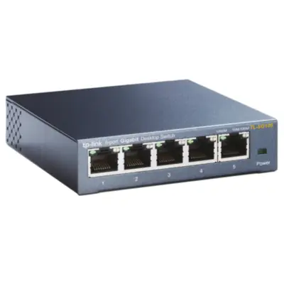 Vista lateral de Switch 5 Puertos Gigabit Tp-Link Tl-Sg105 Administrable