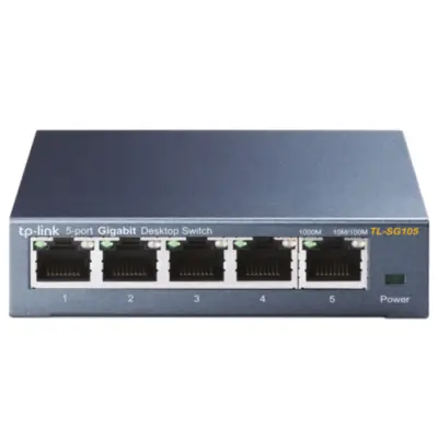 Detalles accesorios de Switch 5 Puertos Gigabit Tp-Link Tl-Sg105 Administrable