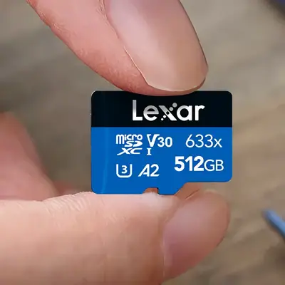 Detalles accesorios de Memoria micro SD 64GB Lexar CL10 633x SDXC UHS-I c/adaptador