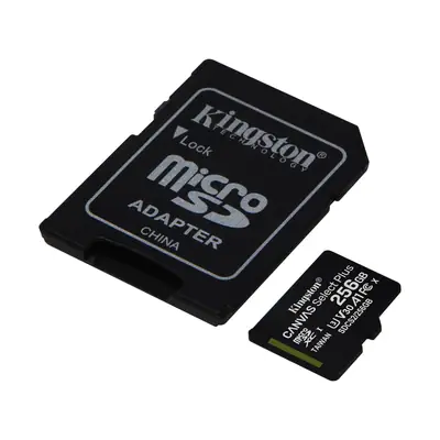 Memoria Micro Sd 256Gb Kingston Cl10 Canvas Select Plus C/Adaptador 100 Mb/S