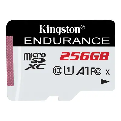Vista lateral de Memoria Micro Sd 256Gb Kingston High Endurance Especial Videovigilancia