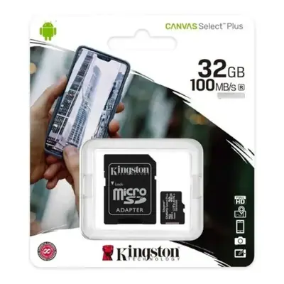 Detalles accesorios de Memoria Micro Sd 32Gb Kingston Cl10 Canvas Select Plus C/Adaptador 100 Mb/S
