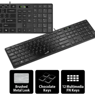 Teclado Usb Genius En Espanol Negro Slimstar 126