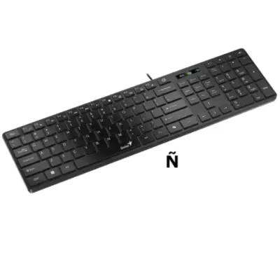 Detalles accesorios de Teclado Usb Genius En Espanol Negro Slimstar 126