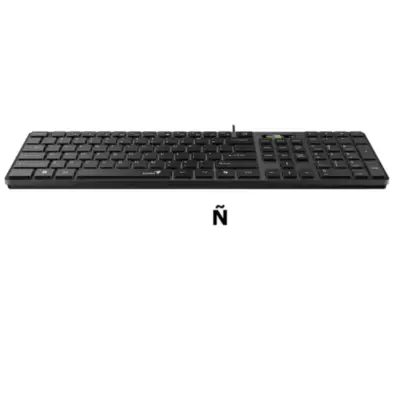 Detalles accesorios de Teclado Usb Genius En Espanol Negro Slimstar 126