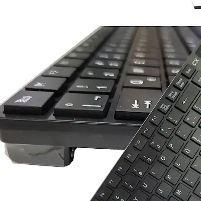 Detalles accesorios de Teclado Usb Cx En Espanol Negro Wk718 Teclas Planas Tipo Notebook