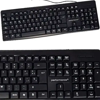 Detalles accesorios de Teclado Usb Performance En Espanol Negro 8259