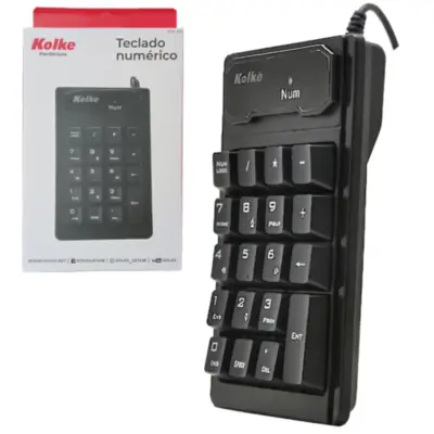Detalles accesorios de Teclado Numerico Usb Kolke Ktn-101 18 Teclas Negro