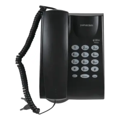 Vista lateral de Telefono de mesa o pared Panacom 7410 Blanco