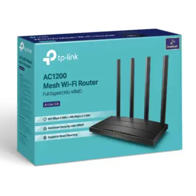 Detalles accesorios de Router Wifi 1267Mbps Tp-Link Archer C6 Dual Band Gigabit AC 1200