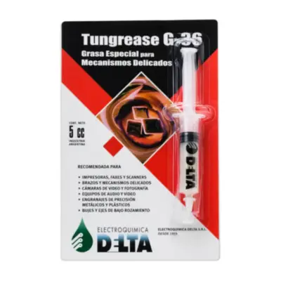 Detalles accesorios de Grasa Lubricante Para Equip Sensibles Tungrease G36 Jeringa 5Cc