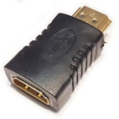 Vista lateral de Adaptador Hdmi Macho-Hembra Prolongador 3 Cm