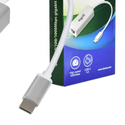 Detalles accesorios de Adaptador Red Rj45 Usb-C Gigabit Nisuta Nscouscrg