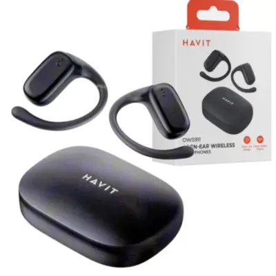 Detalles accesorios de Auricular Inalambrico Havit OWS911 Bluetooth 5.3 Openear Negro