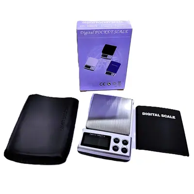 Detalles accesorios de Balanza digital de bolsillo hasta 1 kg