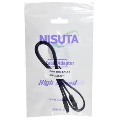 Detalles accesorios de Cable Sata Iii Datos 50Cm Con Trabas Nisuta