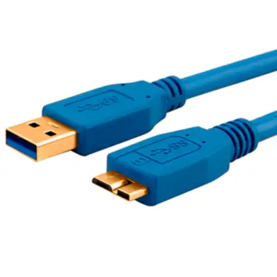 Cable Usb 3.0 A Macho / Micro-Usb-B Macho 1,5 Mts Azul