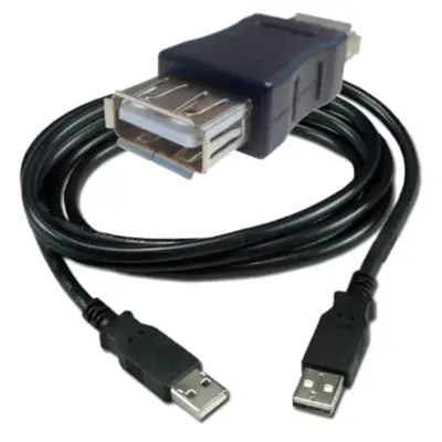 Cable Usb 2.0 A/A Macho-Hembra (macho-macho +adaptador) Extension 2 Mts Noga