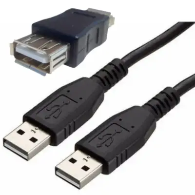 Detalles accesorios de Cable Usb 2.0 A/A Macho-Hembra (macho-macho +adaptador) Extension 2 Mts Noga