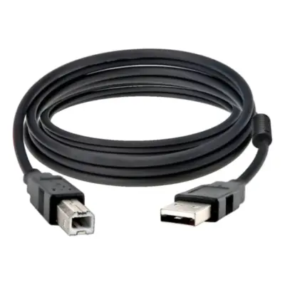 Cable Usb 2.0 A/B Macho-Macho 2 Mts Blindado Negro