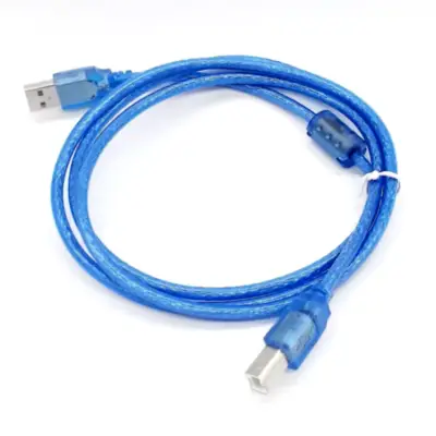 Cable Usb 2.0 A/B Macho-Macho 2 Mts Blindado Azul