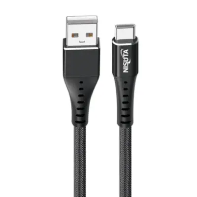 Cable Usb C Macho / A Macho 1 M Carga Rapida 3A Mallado Negro