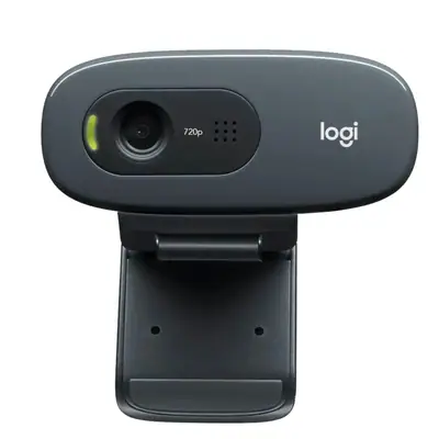 Vista lateral de Webcam Hd 720P Con Mic Logitech C270