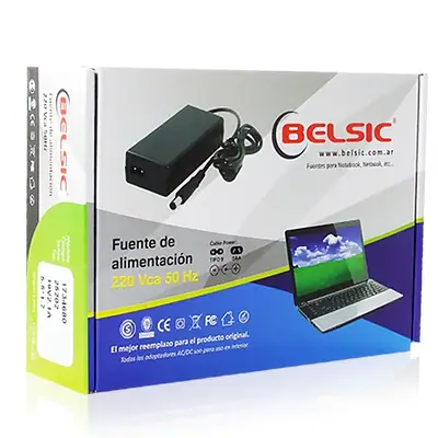 Detalles accesorios de Fuente 18,5 V 4,9 A Belsic 24130 Cargador P/Notebook Ficha 5,5 X 2,5 Mm
