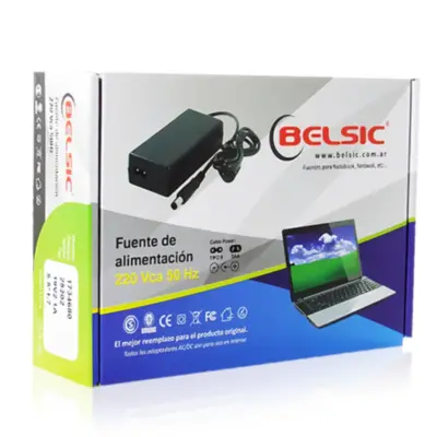 Detalles accesorios de Fuente 20 V 4,5 A Belsic 24287 Cargador P/Notebook Ficha Rectangular C/Pin Interior 90W