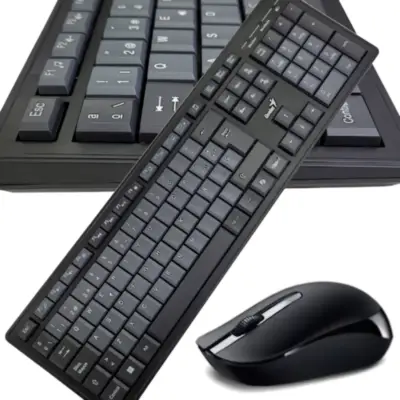 Vista lateral de Kit Teclado Y Mouse Genius Inalambrico Km-8200 Espanol