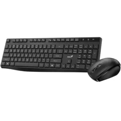 Vista lateral de Kit Teclado Y Mouse Genius Inalambrico KM-8206S Espanol Negro