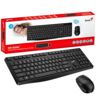Detalles accesorios de Kit Teclado Y Mouse Genius Inalambrico KM-8206S Espanol Negro