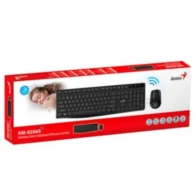 Detalles accesorios de Kit Teclado Y Mouse Genius Inalambrico KM-8206S Espanol Negro