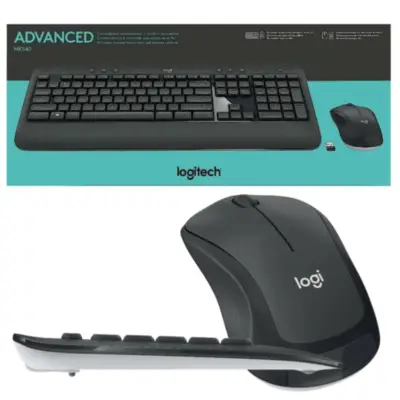 Vista lateral de Kit Teclado Y Mouse Logitech Inalambrico MK540 En Espanol