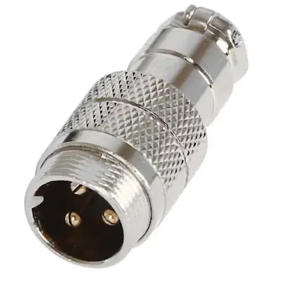 Ficha Conector Gx16 3 Pines Macho Aviacion A Cable