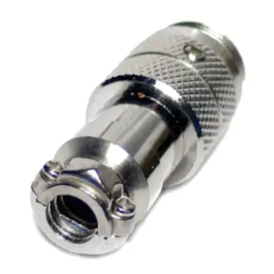 Vista lateral de Ficha Conector Gx16 3 Pines Macho Aviacion A Cable