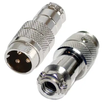 Detalles accesorios de Ficha Conector Gx16 3 Pines Macho Aviacion A Cable