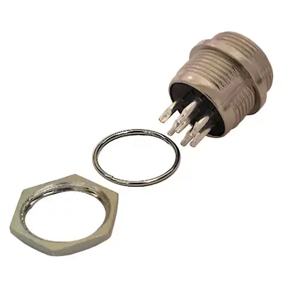 Detalles accesorios de Ficha Conector Gx16 7 Pines Macho Aviacion A Chasis