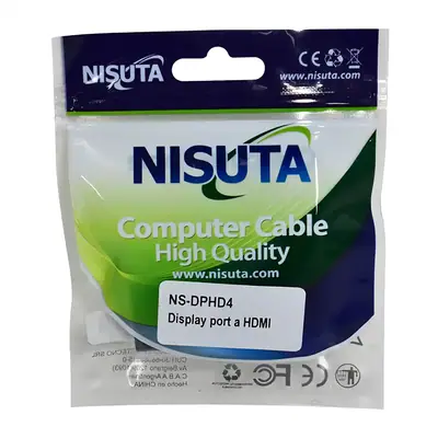 Detalles accesorios de Adaptador Conversor Displayport Macho / Hdmi Hembra Nisuta Nsdphd4