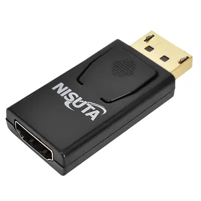 Vista lateral de Adaptador Conversor Displayport Macho / Hdmi Hembra Nisuta Nsdphd1
