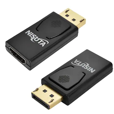 Detalles accesorios de Adaptador Conversor Displayport Macho / Hdmi Hembra Nisuta Nsdphd1